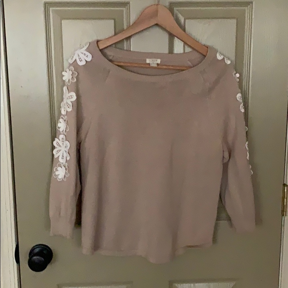 Jcrew size S women’s sweater, floral detailing
